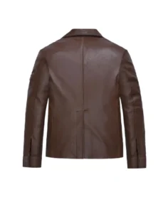 Shop The Men's Solid Brown Leather Jacket