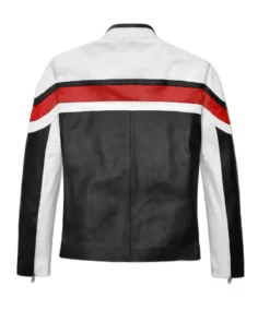 Shop The Men's Striped Rocker Moto Leather Jacket