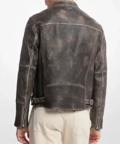Shop The Men's Washed Moto Leather Jacket