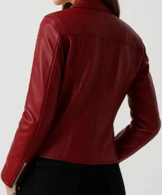 Shop The Women's Ava Red Leather Jacket