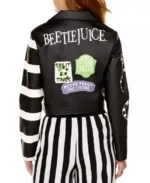 Shop The Women's It’s Showtime Beetlejuice Leather Jacket