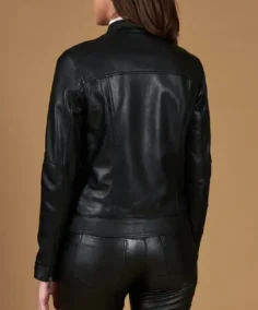 Shop The Women's Linda Nappa Biker Leather Jacket