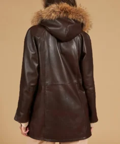 Shop The Women's Pamela Nappa Hooded Leather Coat
