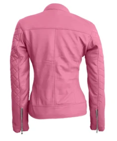 Shop The Women's Pink Quilted Leather Jacket