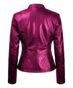 Shop The Women's Slik Pink Vegan Leather Jacket