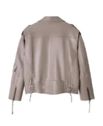 TLJ Urban Crest Biker Leather Jacket Back Side