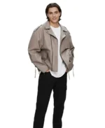 TLJ Urban Crest Biker Leather Jacket Front View - Trendy Leather Jackets