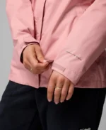 Women Pink Columbia Rain Jacket Sleeves