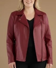 Women's Flores Oversize Biker Leather Jacket