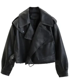 Women’s Oversized Lapel Style Leather jacket