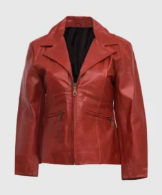 Women's Zipper Leather Jacket