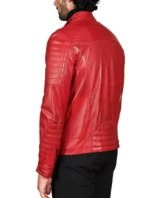 Shop The Men's Vintage Red Biker Leather Jacket - Trendy leather jackets