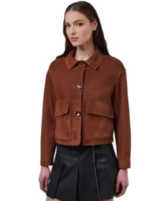 Ella Brown Suede Jacket - Trendy Leather Jackets