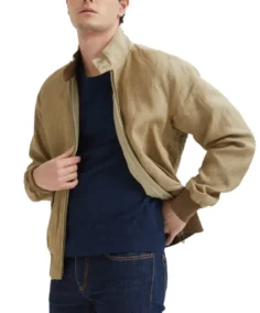 G9 Beige Linen Jacket - Trendy Leather Jackets