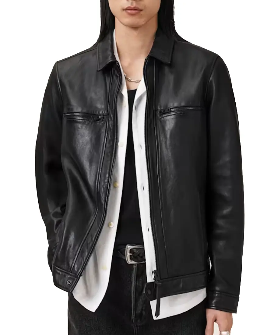 Men'S Black Luck Leather Jacket Men'S Black Luck Leather Jacket - Trendy Leather Jackets