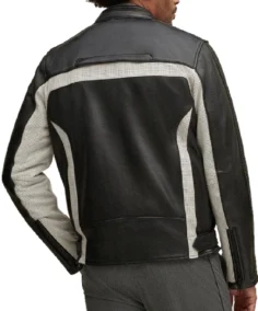 Shop The Men's Black and White Biker Real Leather Jacket - Trendy Leather Jackets
