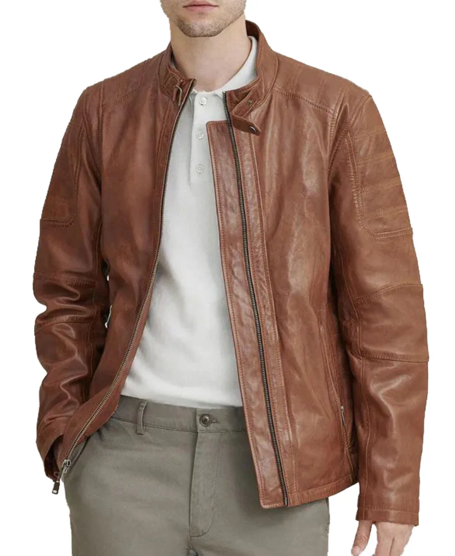 Men'S Brown Classic Leather Jacket Men'S Brown Classic Leather Jacket - Trendy Leather Jackets