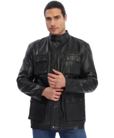 Men's Dax Black Leather Jacket - Trendy Leather Jackets