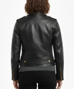 Shop The Black Women's Leather Biker Jacket - Trendy Leather Jackets