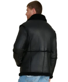 Shop The George Black Shearling Leather Jacket - Trendy Leather Jackets