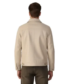 Shop The Jude Beige Leather Jacket - Trendy Leather Jackets