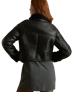 Shop The Julia Black Bomber Leather Jacket - Trendy Leather Jackets