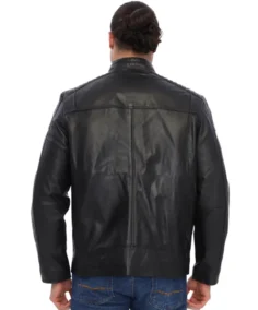 Shop The Men's Solid Black Biker Leather - Trendy Leather Jackets
