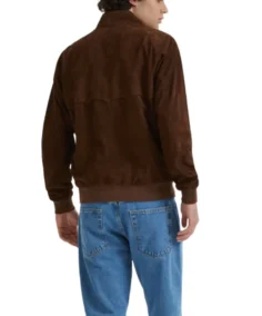 Shop The Premium Chocolate Brown G9 Harrington Suede Jacket - Grey - Trendy Leather Jackets