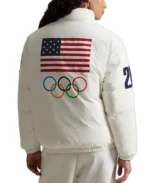 Shop The Team USA Graphic Down Puffer Jacket - Trendy Leather Jackets
