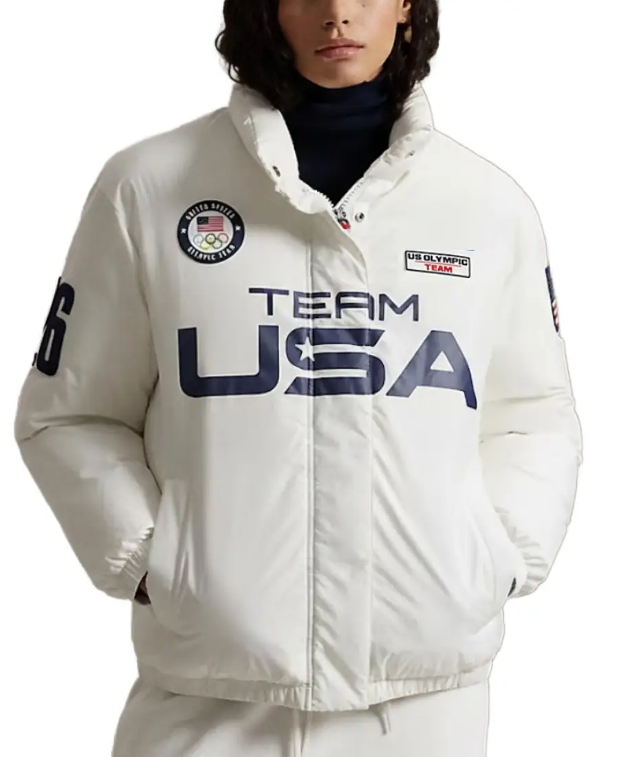 Team Usa Graphic Down Puffer Jacket Team Usa Graphic Down Puffer Jacket - Trendy Leather Jackets