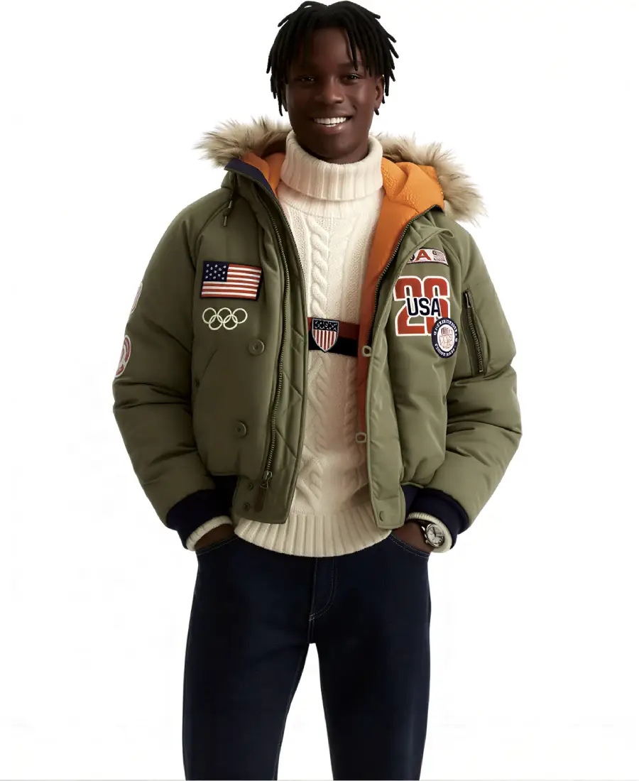 Unisex Team Usa Down Jacket Unisex Team Usa Down Jacket - Trendy Leather Jackets