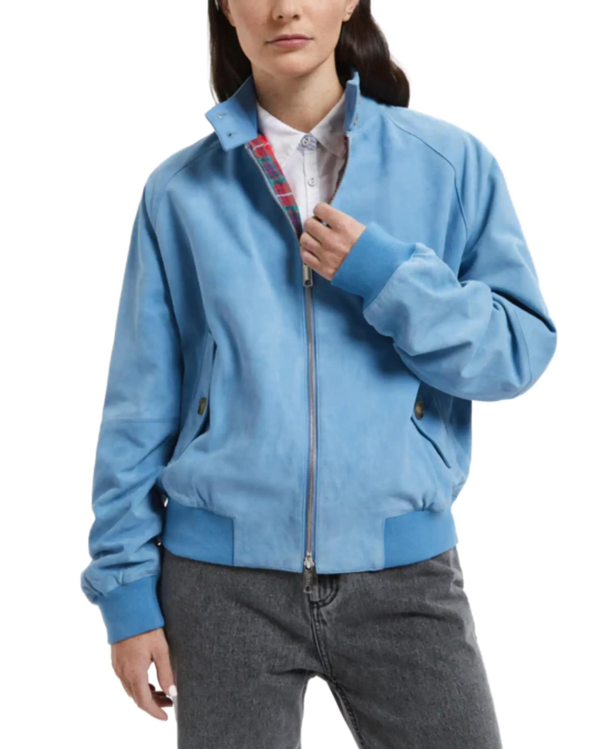 Women G9 Blue Suede Jacket Women G9 Blue Suede Jacket - Trendy Leather Jackets