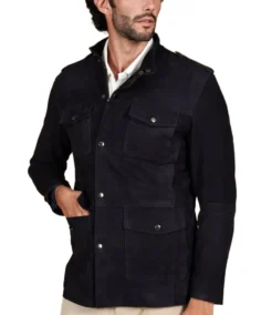Saharan Black Suede Leather Jacket - Trendy Leather Jackets