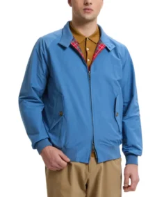 G9 Blue Harrington Jacket - Trendy Leather Jackets