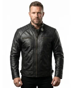 Ionic Black Motorcycle Leather Jacket - Trendy Leather Jackets