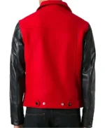 Shop The Men's Alexandre Red And Black Varsity Jacket
