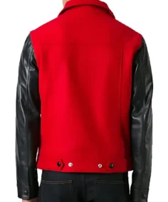 Shop The Men's Alexandre Red And Black Varsity Jacket