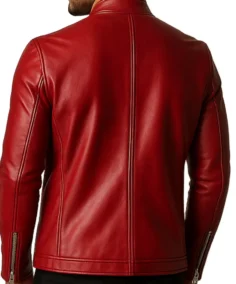 Shop The Men's Arthur Red Leather Jacket