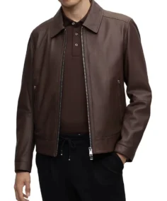 Men's Brown Biker Leather Jacket - Trendy Leather Jackets