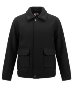 Men’s Signature Black Wool Blend Felt Jacket - Trendy Leather Jackets