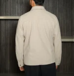 Men’s Signature Off White Faux Suede Jacket Back - Trendy Leather Jackets