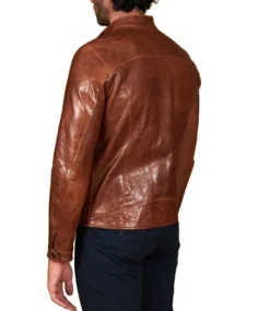 Shop The Men's Brown Biker Vegan Leather Jacket - Trendy Leather Jackets