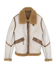 Men's White Aviator Bomber Jacket - Trendy Leather Jackets