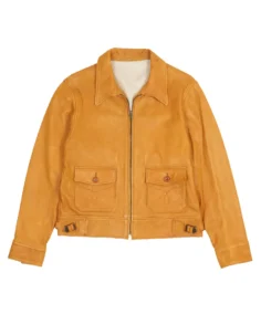 Men's Yellow Vegan Leather Jacket - Trendy Leather Jackets