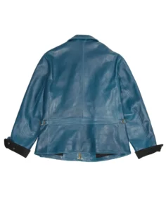 Shop The 1930s Classic Blue Leather Jacket - Trendy Leather Jackets