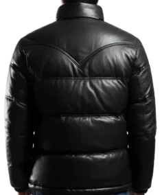 Shop The Men's Black Leather Puffer Jacket - Trendy Leather Jackets