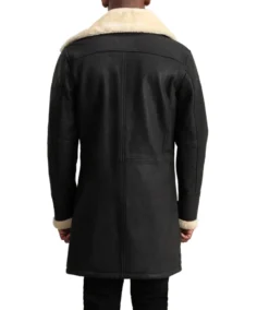 Shop The Men's Black Sheepskin Shearling Leather Coat - Trendy Leather Jackets