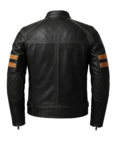 Shop The Men's Brown Sripes Biker Leather Jacket - Trendy Leather Jackets