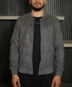 Shop The Men’s Signature Grey Faux Suede Jacket - Trendy Leather Jackets