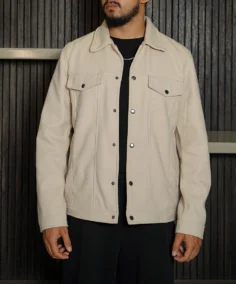 Shop The Men’s Signature Off White Faux Suede Jacket - Trendy Leather Jackets
